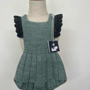 Misha and Puff hand knitted romper
